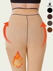 New 200g/300g Plus Size Women Tights, Tight Fit , Autumn/Winter Thermal Lined Tights, High Stretch Seamless , Cozy - Multicolor - View 7