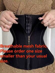 1条女士腰带，黑色，简约设计，透气网眼材质 - 彩色 - 查看 5