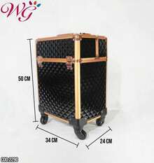 Maletín Neceser Cosmetiquera Carrito Maquillaje Con Ruedas - Negro - Ver 6