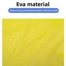 1 capa de chuva moderna com bolinhas, tamanho único. Confeccionada em EVA, é portátleve e à prova d'água. Perfeita para passeios ao ar livre, dias chuvosos, montanhismo e ciclismo. Uma capa de chuva prática com capuz, de uma só peça, projetada para proteção em todas as condições climáticas.