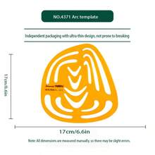 模板测量尺圆形椭圆尺耐用K型树脂绘图设计家具建筑师模板绘图尺