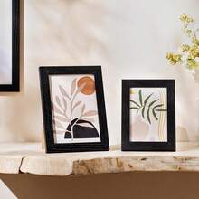 Juego de 5 Fotos para Cuadros de 11 x 14 - Imágenes de 8 x 10 con Tapete o 11 x 14 sin Tapete, Estilo Sencillo y Moderno, Ideal para Decorar Habitación, Oficina y Galería - Montaje en Pared, Color Negro - Negro - Ver 7