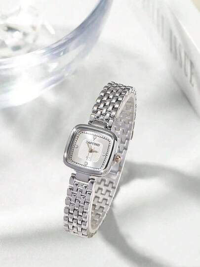 1pc Minimalist Unique Small Square Women Bracelet Watch, Fashion Accessory, Suitable For Daily Wear, Birthday Gift, Holiday Present