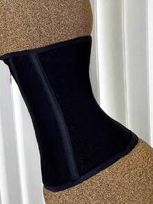 1条女士腰带，黑色，简约设计，透气网眼材质 - 彩色 - 查看 4