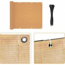 Cubierta de visualizacin de privacidad para balcn, visualizacin de privacidad de 3x 16.4 pies, visualizacin de privacidad para terraza, cubierta de parasol resistente a los rayos para porche - Beis - Ver 6