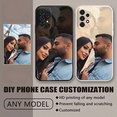 1pc Customized Allover Print Phone Case, Personalized Full-Print Protective Cover, Customizable Phone Case, Suitable For Christmas, Halloween, Anniversary, Valentine's Day, Birthday, Wedding, Mother's Day, Father's Day, Best Friend Gifts, Gifts For Mom/Dad, Gifts For Boyfriend/Girlfriend