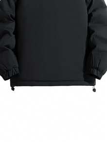 1pc Women's Winter Hooded Utility Jacket, Thermal Lined Thick, Suitable For Outdoor Activities Like Travel, Hiking, Skiing, Cycling - Black - View 6