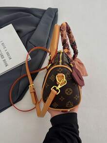 全新设计优雅手提包，高品质简约复古围巾装饰单肩包/斜挎包，别致波士顿包 - 彩色 - 查看 8