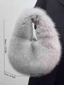 手提毛毛包女2025秋冬新款今年流行包包高级感小众毛绒包包