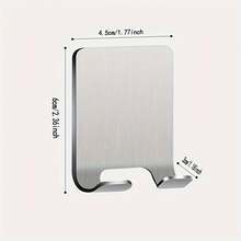 [4 Stainless Steel Holders] Set Of 4 Stainless Steel Holders Shaving Blades That Can Be Mounted On Wall Without Drilling.Storing Men's Razors, These Modern Wall Mounts Are Designed Bathroom Organization And Are Made From Durable Stainless Steel - Silvery - 查看 8