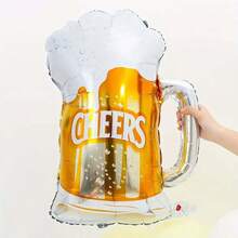 1pc Party Foil Balloon Set, Includes Champagne Glass, Stemmed Champagne Glass, Champagne Bottle, Party Bottle, Whiskey Bottle, Rose Gold Bottle, Bow Tie Glass, Beer Mug, Flamingo Glass Balloon, Suitable For Birthday Party, Engagement, Wedding Anniversary Decoration, Christmas Party, New Year Decoration, Friends Gathering, Garden Party Decoration - Multicolor - View 12