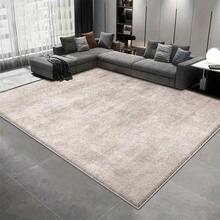 Velvet Living Room Rug, Cream Style Modern Geometric Pattern Suitable For Dining Rooms And Exhibition Halls - Machine Washable With Plastic Backing Suitable For Indoor Rooms Hotel Entrance Bedroom (Multiple Sizes Available), Bedroom Carpet, Large Living Room Rug, Large Living Room Rug, Fashionable Floor Decoration, Contemporary Design, High-Quality Fabric, Decorative Rug, Floor Covering - 彩色 - 查看 4