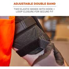 Squids 3387 - Banda de brazo con soporte para identificacininsignia, correas duales, cierre de cierre - Soporte de identificación de doble banda con cierre - Ver 7