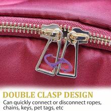 10 peças de clipes S coloridos, clipes mosquetões pequenos antirroubo de dupla face para mochilas EDC/bagagem/chaves/camping/caminhada/ar livre/organização de equipamentos. Chaveiro em forma de S de liga de zinco pintada multicolorida, fivela para pendurar mochila escolar, fivela fixa decorativa para joias, fivela em formato de 8, acessórios para chaveiro, chaveiro, clipe de chave pequeno, acessórios EDC para acampamento ao ar livre, pesca e caminhada - Multicolorido - Ver 6