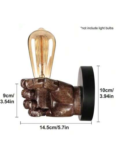 1pc Vintage Industrial Rustic Pipe Wand Lamp, Retro Pulley Sconce Dining Room, Bar, Club view 11