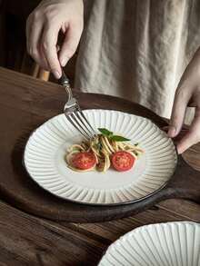 2pcs Vintage Asymmetrical 6-Inch Ceramic Plates, High-End Ceramic Dishes With Slight Imperfections, Creative Minimalist Asymmetric Small Plates, Salad Plates And Steak Plates, Dessert Plates, Pasta Plates, Kitchen & Dining Tableware, Bread Plates, Suitable For Home Kitchen, Dining Room Gatherings, Kitchen Supplies, Tableware Accessories, Microwave