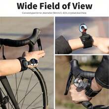 360° Rotatable Convex Bicycle Rearview Mirror, With Wrist Strap And Arm Strap, Suitable For Various Vehicles, Round Rearview Mirror, Wrist Rearview Mirror, Cycling And Motorcycle Safety Gear, Cycling Wrist Rearview Mirror - Multicolor - View 2