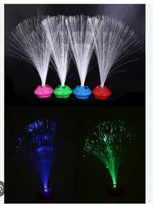 Pack Of 20 Mini Fiber Optic Lights, Fiber Optic Lamps, LED Lights, Multicolor With Crystal Base, Battery Operated Lighted Table Decor, Glow In The Dark Party Decorations - RANDOM - View 3