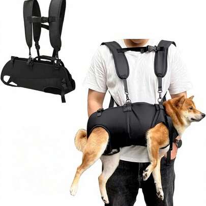 1 件狗狗背包，双肩手提包，用于携带宠物用品，便携，适合户外、骑行