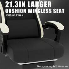 Ergonomic Gaming Chair With Pocket Springs And Footrest, Gaming Armchair With Adjustable Lumbar Support, Breathable Computer Chair Up To 150 Kg, Gamer Chair With Neck Pillow