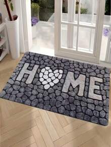 1 Pc Welcome Mat, Vintage Simulated Litho, Polyester Fiber Rug, Lightweight Stain-Resistant Door Mat, Wear-Resistant And Durable, Suitable For Living Room, Kitchen, Dining Room, Entrance Area Rug, Home Decoration Rug, Holiday Decoration Rug
