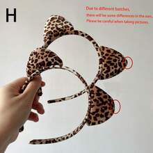 1 pièce Serre-tête à oreilles de chat, serre-tête imprimé léopard, serre-tête en peluche, doux et confortable, imprimé animal, convient pour un port quotidien, streetwear, mode, accessoire capillaire pour femme, article polyvalent, convient aux jeunes femmes et aux passionnés de mode, style mignon, accessoire capillaire personnalisé - Multicolore - Voir 11