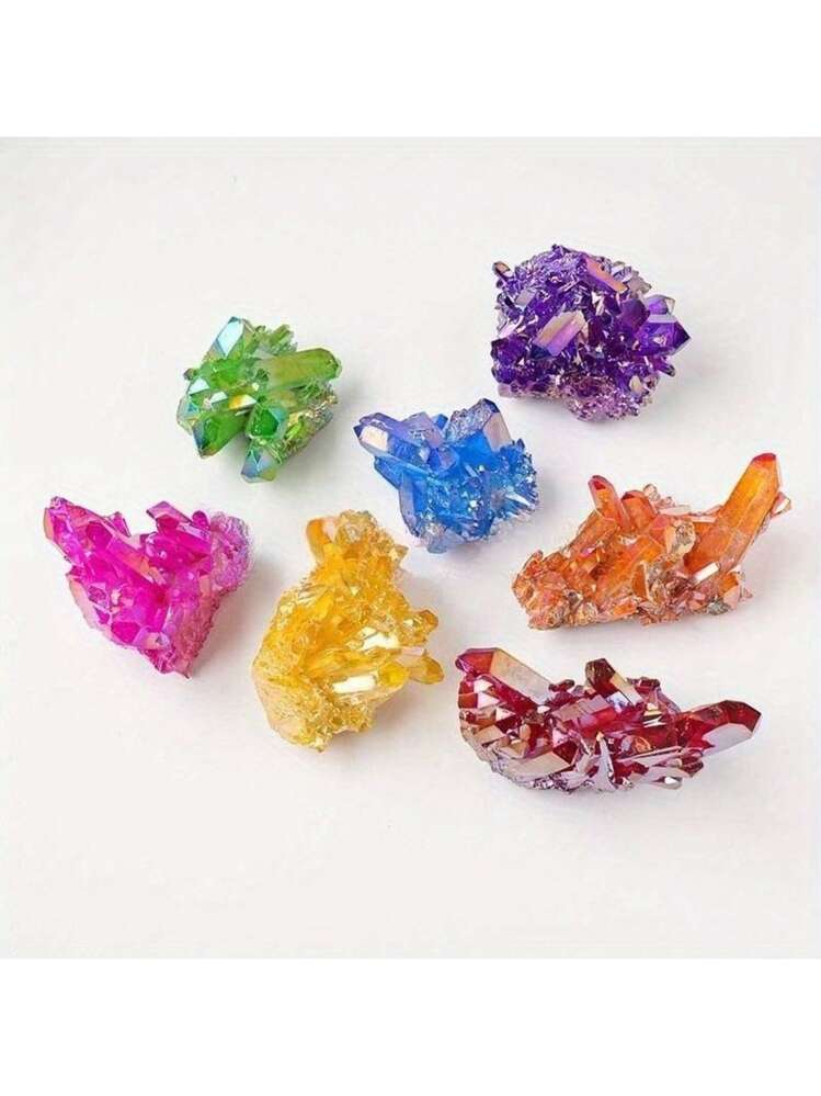 1個 レインボークォーツクリスタルクラスター、レインボーオーラ