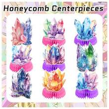 D9 Pcs Crystal Honeycomb Centerpieces Crystal Birthday Centerpiece Decorations Crystal Table Decorations For Diamond Crystal Party Decorations Party Plies - như hình ảnh - Xem 6