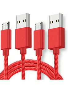 3.3英尺/6.6英尺/9.9英尺高速Micro USB快充线，兼容安卓手机 - 适用于三星Galaxy S7/HTC、安卓手机、Kindle、相机、MP3播放器等，Micro-USB接口，聚酰胺纳米材料 - 彩色 - 查看 39