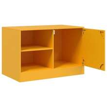 vidaXL Mobili TV 2 pz Giallo Senape 67x39x44 cm in Acciaio - Giallo - Visualizzare 7