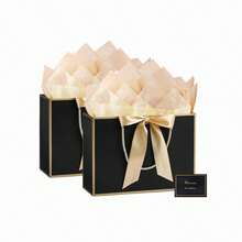 1/2/5 túi quà lớn có ruy băng, túi quà giấy có giấy mỏng và thiệp chúc mừng, túi quà có quai xách, túi quà giấy di động, túi quà sinh nhật/đám cưới/ngày của mẹ phù hợp cho phụ nữ, phù dâu, sinh nhật, ngày lễ tình nhân, tiệc cưới (sâm panh/hồng/xanh/trắng/đen), ngày lễ tình nhân, ngày của mẹ, halloween, giáng sinh, lễ tạ ơn - Nhiều màu - Xem 26