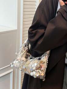 1pc Women's Fashionable Versatile Handbag, Portable High-Quality Shoulder Bag/Clutch Suitable For Dates, Shopping, Parties, Galas