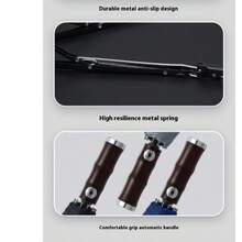 Automatischer Faltregenschirm mit imitiertem Bambusgriff, vergrößert, verstärkt, verstärkt, geeignet für sonnige und regnerische Tage, Herren Business Regenschirm