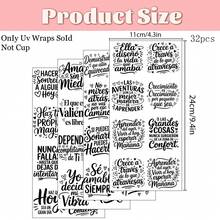 32pcs Spanish Motivational Quotes Stickers Theme Rub On Transfer Stickers Decals Set - Motivational Sayings Transfer Paper For Furniture, Glass, Easy Apply DIY Home & Life Inspired - Multicolor - View 11