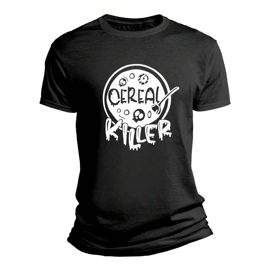 Playera Cereal Killer graciosa asesino cereal (S) - Negro - Ver 1