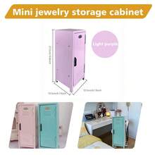 Caja de joyería tipo gabinete de almacenamiento mini, artesanía de pulverización de hierro para almacenar cosméticos, joyas, herramientas de belleza, adecuada como regalo de Navidad, Halloween