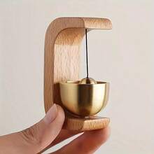 Log Wind Wind Chime - Door Chime, Wind Chime, Door Bell, Household Door Chime, Shopkeeper Open Door Chime, Magnetic Door Chime, Suitable For Door, Wall, Shop, Closet Decoration, This Door Chime Is Made Of Solid Wood Hanging And High Quality Brass, Which Brings You Elegant Texture And Visual Enjoyment. The Door Knob Bell Emits Healing Tones That Are Pleasant And Soothing. Each Ring Of The Bell Brings You A Feeling Of Relaxation And Calmness, Creating A Peaceful And Pleasant Atmosphere For You. - 黃色 - 查看 9