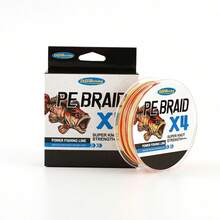 PE-Geflechtschnur – Geflochtene Angelschnur – Profi-Qualität, leistungsstark, für Süß- und Salzwasserfische – Farbige Angelschnur für bessere Sichtbarkeit – Superstark – Abriebfest – Dehnungsfrei – Farbbeständig – 4-strängig, 109 Yards