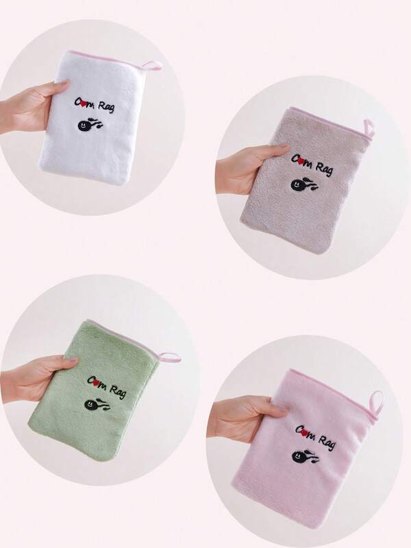 4/12 piezas Guantes quitamaquillaje de fibra ultra suave, paño de lavado con forma de corazón de felpa de coral, adecuado para el cumpleaños del novio, aniversario de bodas, regalo de Año Nuevo, regalo de broma, toalla facial suave y absorbente para dormitorio/baño, reutilizable para limpiar el maquillaje y las impurezas faciales, guantes toalla de sudor, absorbentes y suaves