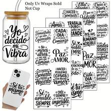 32pcs Spanish Motivational Quotes Stickers Theme Rub On Transfer Stickers Decals Set - Motivational Sayings Transfer Paper For Furniture, Glass, Easy Apply DIY Home & Life Inspired - Multicolor - View 5