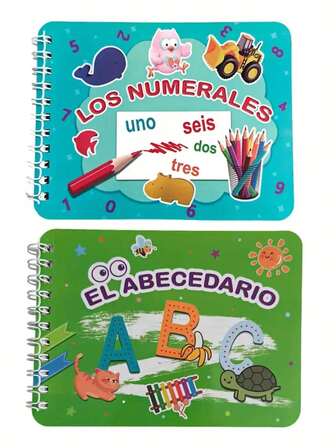 Cuaderno de práctica de escritura a mano del alfabeto español A4, libro de aprendizaje de educación temprana