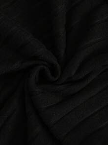 Young Boy Patchwork Contrast Color Ribbed Brushed Letter Graphic Turtleneck Sweatshirt - Army Green - View 6