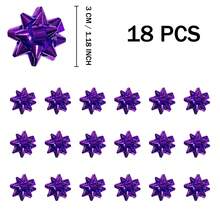 18/30/50/100pcs Mini Shiny Ribbon Bows, Suitable For Valentine's Day Birthday Wedding Bridal Party Gifts Packaging, 1.18"/1.38" Rainbow Gift Wrapping Bows For Holiday Party Craft Floral Gift Packaging Supplies, Glitter Star Flower Multicolor Small Metal Self-Adhesive Gift Ribbon Bows For Holiday Gift Boxes - Multicolor - View 16