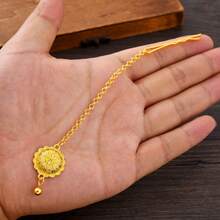 1pc Women's Classic Hollow Jewelry Headchain, Golden Color Jewelry For Party, African Bride Wedding Jewelry Gift, Hair Accessories For Women - Golden - View 2