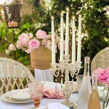 20 Pack Ivory Taper Candles, 7 - 8 Hours Burn Time, Unscented And Smokeless, 4/5 X 10 Inch Dinner Candle Set For Household, Wedding, Party And Home Decor,  2025 Style - 象牙 - 查看 4