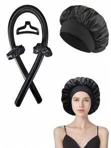 5pcs Satin Heatless Curl Sleeping Hair Styling Tools Set,Including 1pc No Heat Hair Curle, 1pc Satin Sleep Cap Hat, 1 Pc Hair Claw Clip, 2pcs Curling Hair Ties, No Heat Ribbon Curling Rod Hair Roller Curls With Hair Ties,Lazy Natural Soft Wave DIY Hair Rollers Styling Tool,Curly Hair,Hair Rollers,Hair Curler,Heatless Curl,Heatless Curls,Hair Curlers,Rollers,Hair Curl,Rollers For Hair,Curly Hair Tools,Hair Rollers,Hair Roller,Curls Diffuser,Hair,Travel,Hair Products,Hair Tools,Hair Stuff,Barber,Barber Accessories,Barbershop,Hairdressing Equipment - Multicolor - View 13