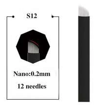 20/50/100pcs Disposable Eyebrow Microblading Needles,Lip Tattooing Microblades Permanent Makeup Blades For Single Use Only - Blue - View 28