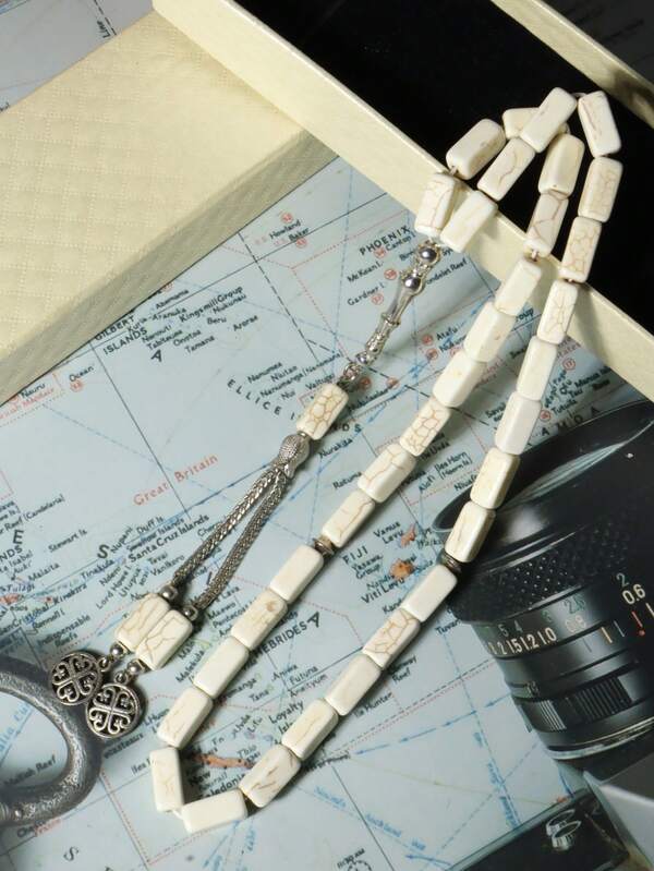 1pc 33 Beads Rosary Prayer Beads Bracelet, Turquoise