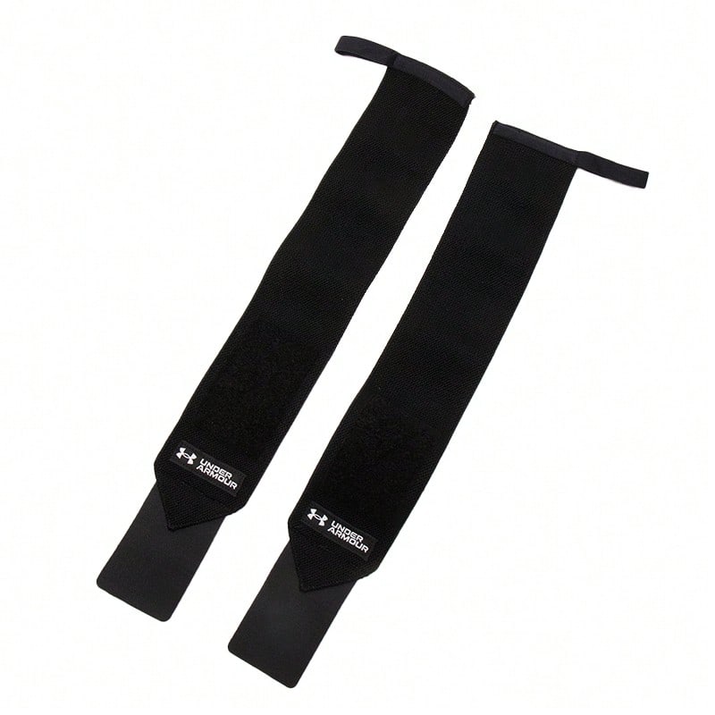 Under Armour 男士女士護具 Unisex Wrist Wraps 跑步健身訓練舒適運動護腕 1383498-001 - 黑色 - 查看 1
