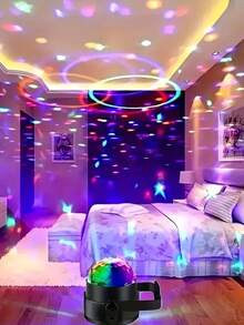 Mini Magic Ball Disco Light - USB Powered, Multicolored Rotating LED Ball, Suitable For Parties, Birthdays And Home Decor, Party Lighting | Vibrant Lighting | Plastic Ball, Disco Ball Light - Multi-color light - View 9